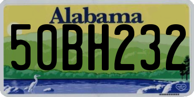 AL license plate 50BH232