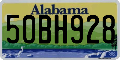AL license plate 50BH928