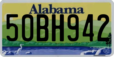 AL license plate 50BH942