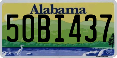 AL license plate 50BI437