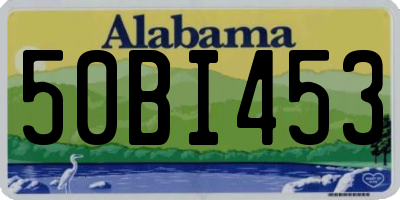 AL license plate 50BI453
