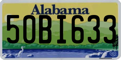 AL license plate 50BI633