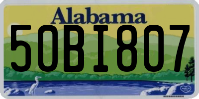 AL license plate 50BI807