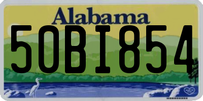 AL license plate 50BI854