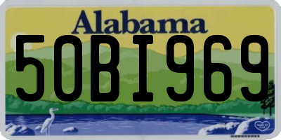 AL license plate 50BI969