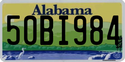 AL license plate 50BI984