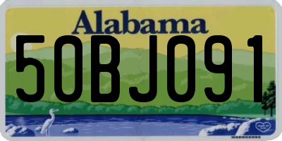 AL license plate 50BJ091