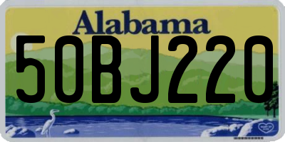AL license plate 50BJ220