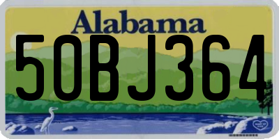 AL license plate 50BJ364