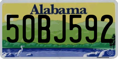 AL license plate 50BJ592
