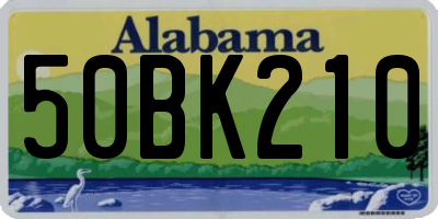 AL license plate 50BK210