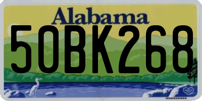 AL license plate 50BK268