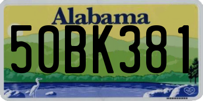 AL license plate 50BK381