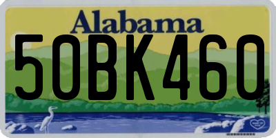 AL license plate 50BK460