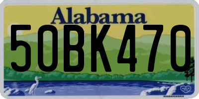 AL license plate 50BK470