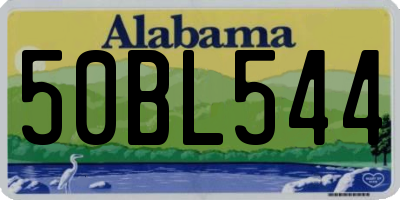 AL license plate 50BL544