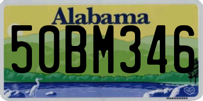 AL license plate 50BM346