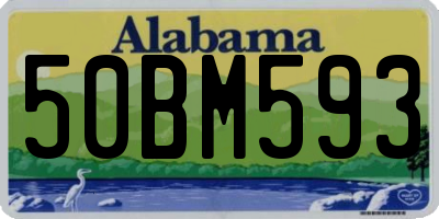 AL license plate 50BM593
