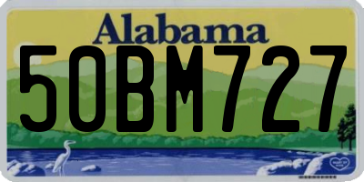 AL license plate 50BM727