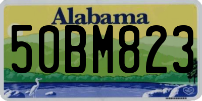 AL license plate 50BM823