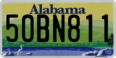AL license plate 50BN811