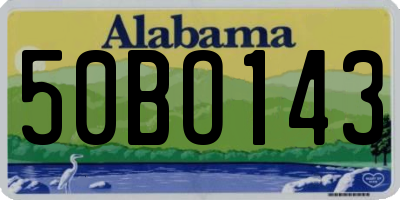 AL license plate 50BO143