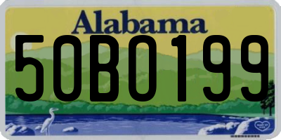 AL license plate 50BO199
