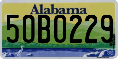 AL license plate 50BO229