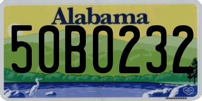 AL license plate 50BO232