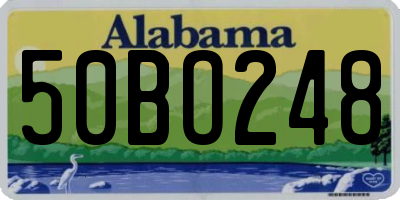 AL license plate 50BO248