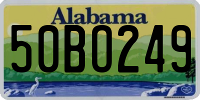 AL license plate 50BO249