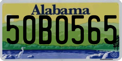 AL license plate 50BO565