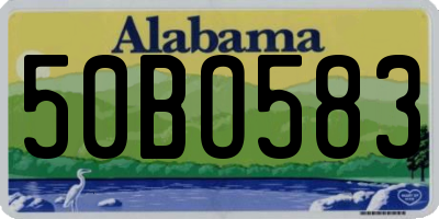 AL license plate 50BO583