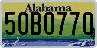 AL license plate 50BO770