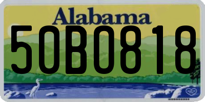 AL license plate 50BO818