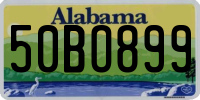 AL license plate 50BO899