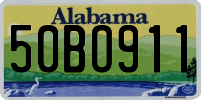 AL license plate 50BO911