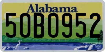 AL license plate 50BO952