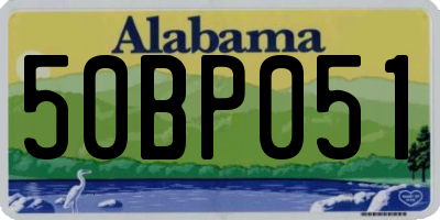 AL license plate 50BP051