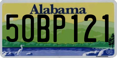 AL license plate 50BP121