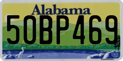 AL license plate 50BP469
