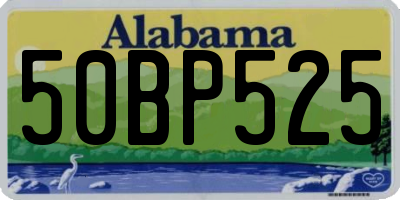 AL license plate 50BP525