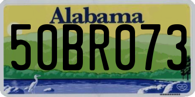 AL license plate 50BR073