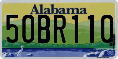 AL license plate 50BR110
