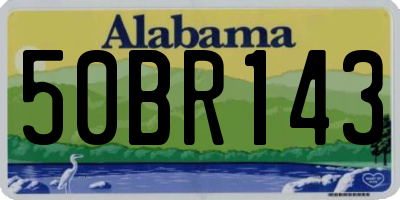 AL license plate 50BR143