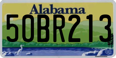 AL license plate 50BR213