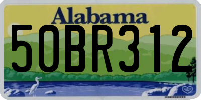 AL license plate 50BR312
