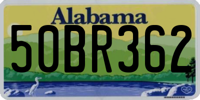 AL license plate 50BR362