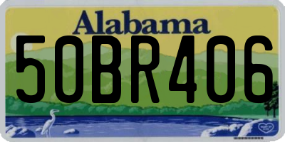 AL license plate 50BR406