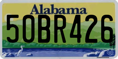 AL license plate 50BR426